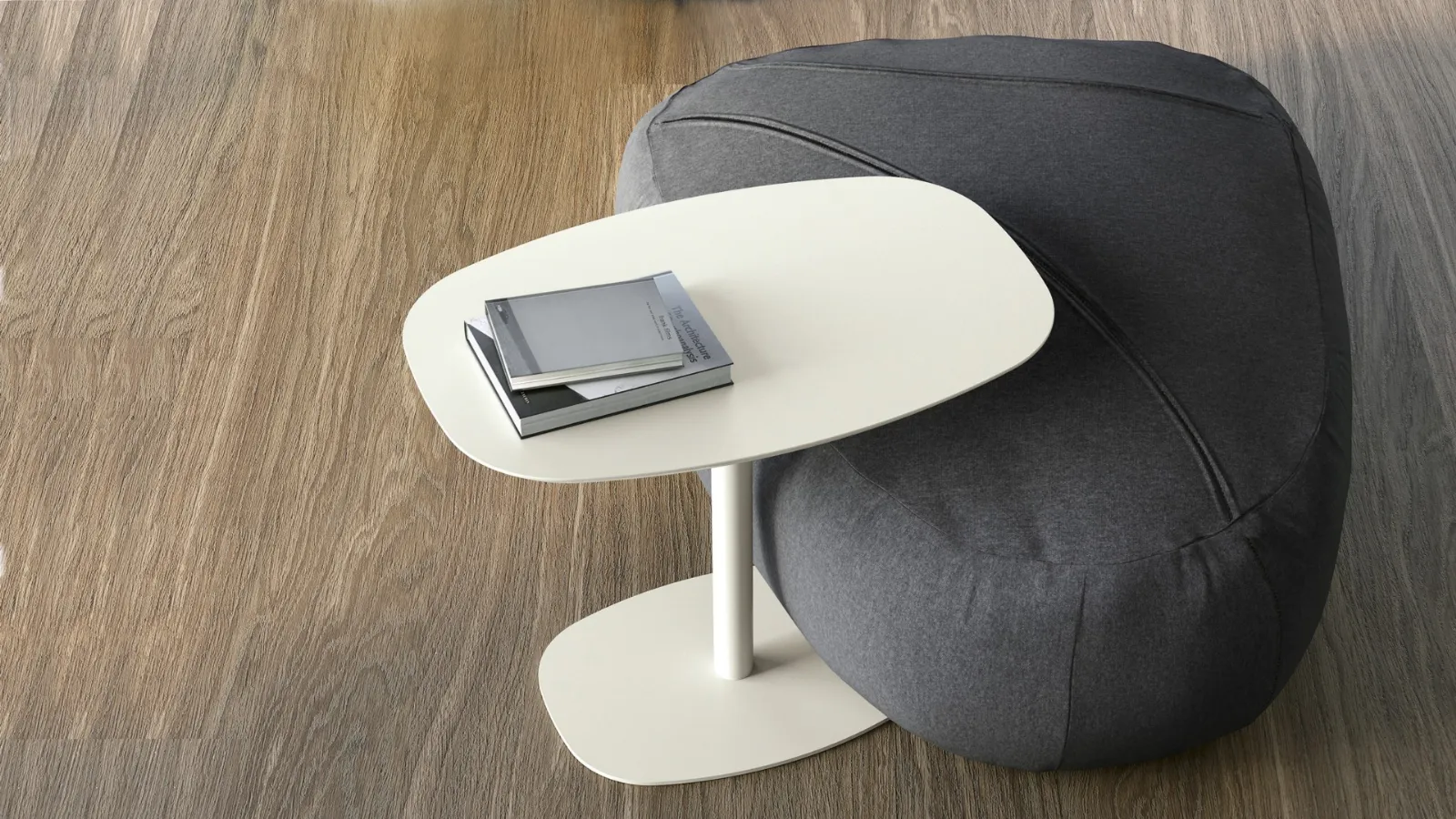 Sassi. Three soft poufs shapes shaped with