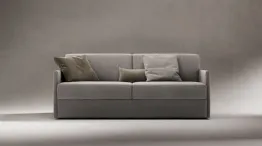 Art sofa bed with narrow armrest.