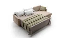 Terence sofa bed with peninsula and storage container.