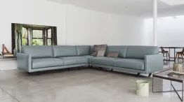 large corner sofa in leather Bart